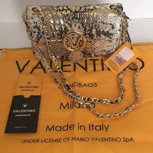 Valentino Croco SnakeskinLeather Crosdbody Bag